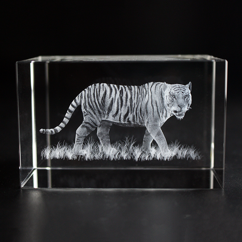 Paper Weight Crystal - K9 크리스탈 타이거 모델 동상 3D
