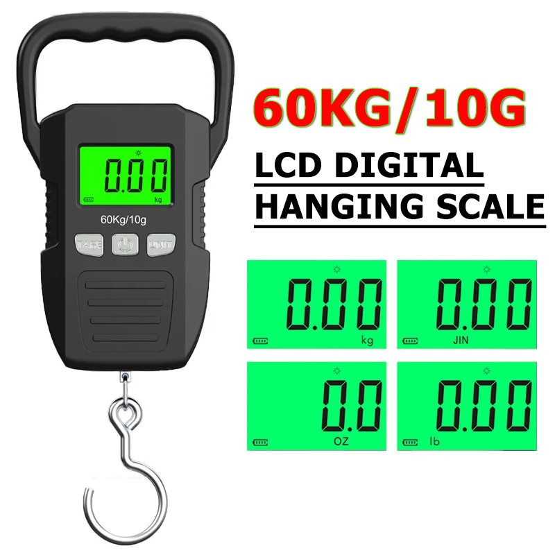 Tape Dispenser Weighted - 60kg/10g LCD 디지털 교수형 저울 전자