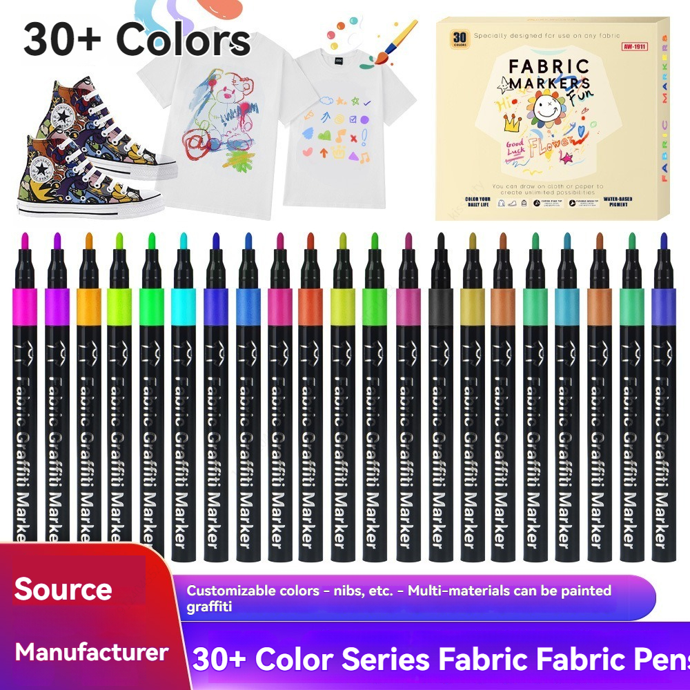 Correction Pen Fine - 6/30색상 패브릭 마커 펜 세트 -