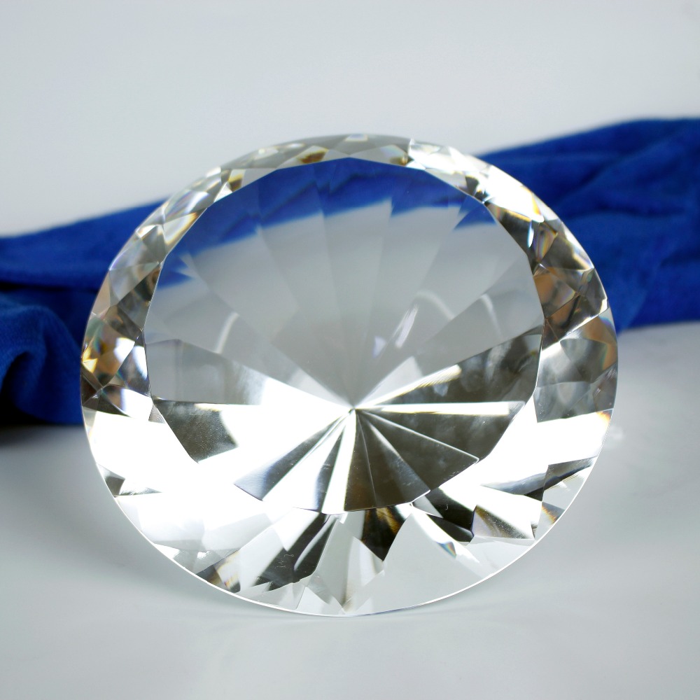 Paper Weight Crystal - 카운터 장식으로 150mm 투명 광학 크리스탈