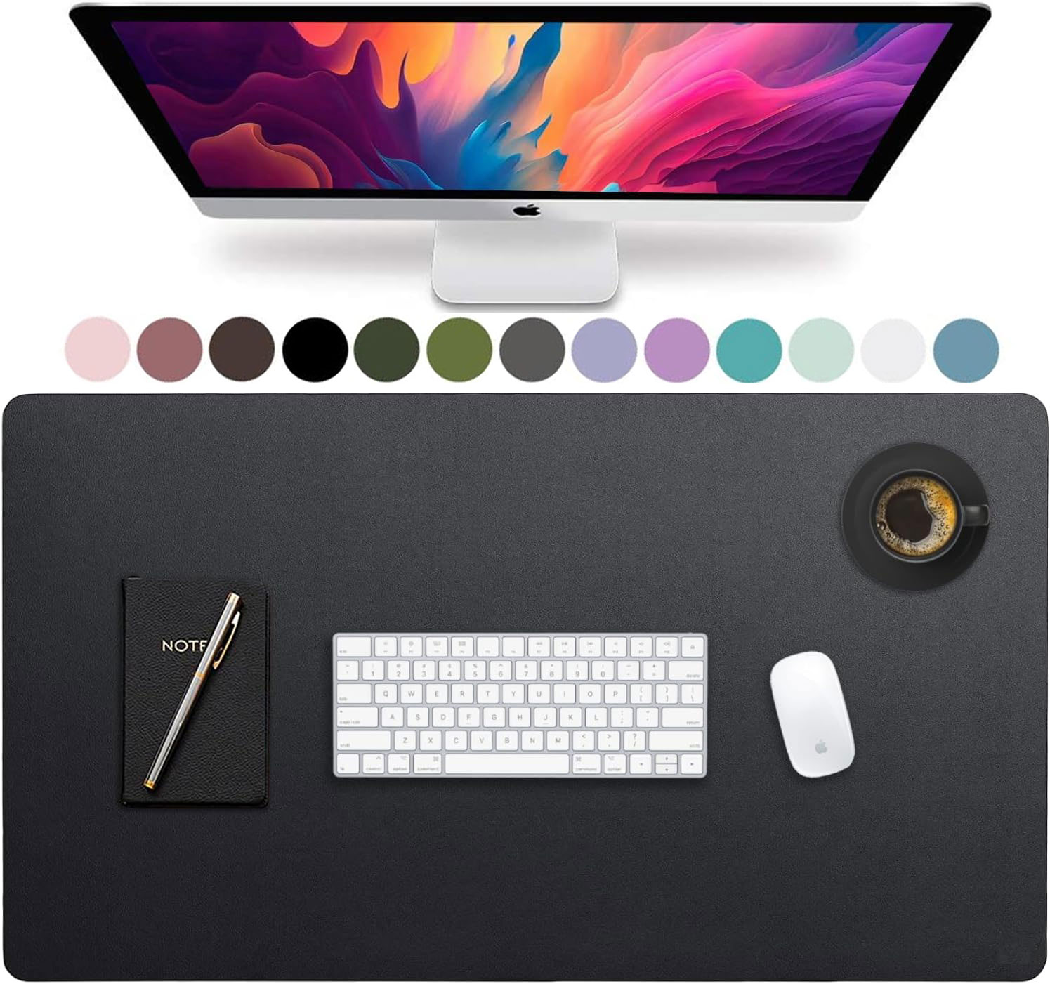 Leather Desk Pad - 대형 가죽 데스크 패드, 사무실 책상