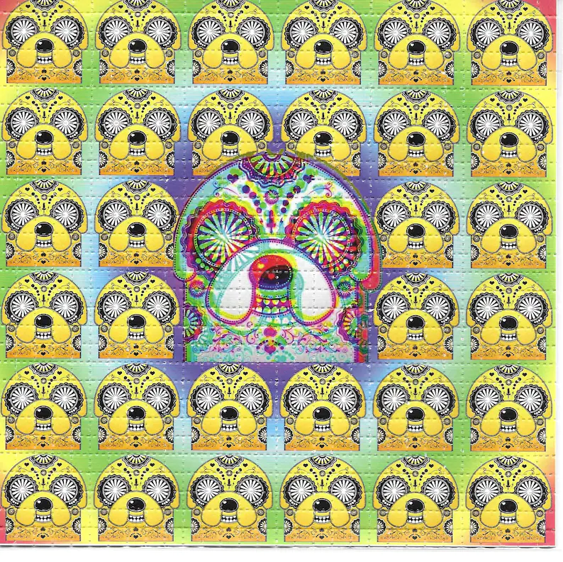 Ink Blotter Paper - 크레이지 타임 사이키델릭 LSD 산성 프리