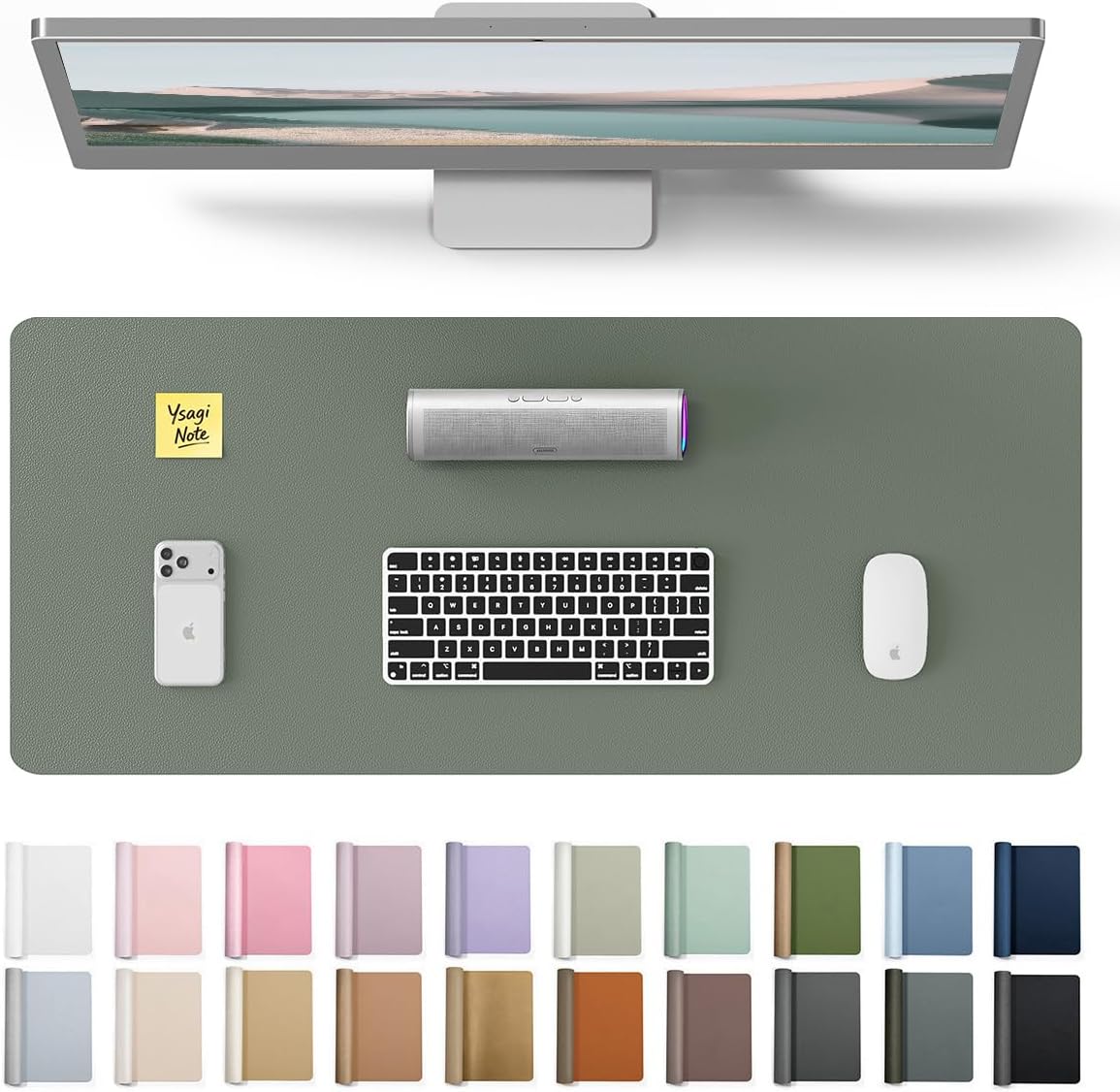 Leather Desk Pad - 가죽 책상 패드 보호대, 사무실 및