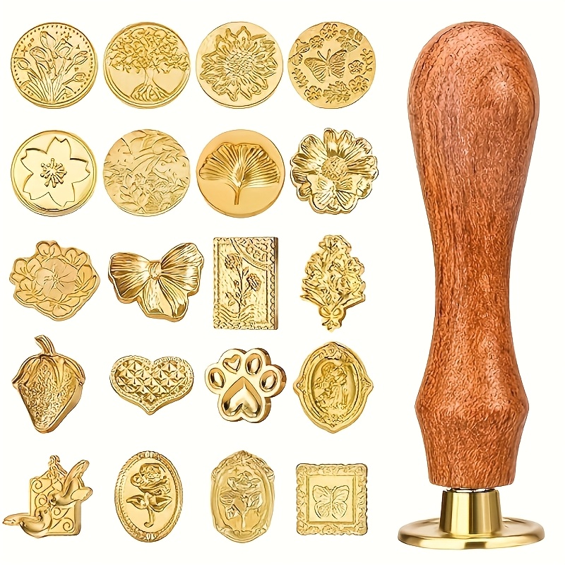 Wax Seal Stamp Set - 21개의 다양한 스타일의 왁스 스탬프 세트,