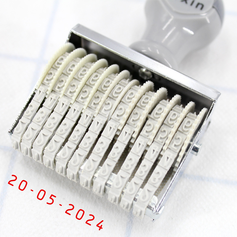Rubber Date Stamp - 휴대용 8/10 자리 숫자 스탬프, 작은