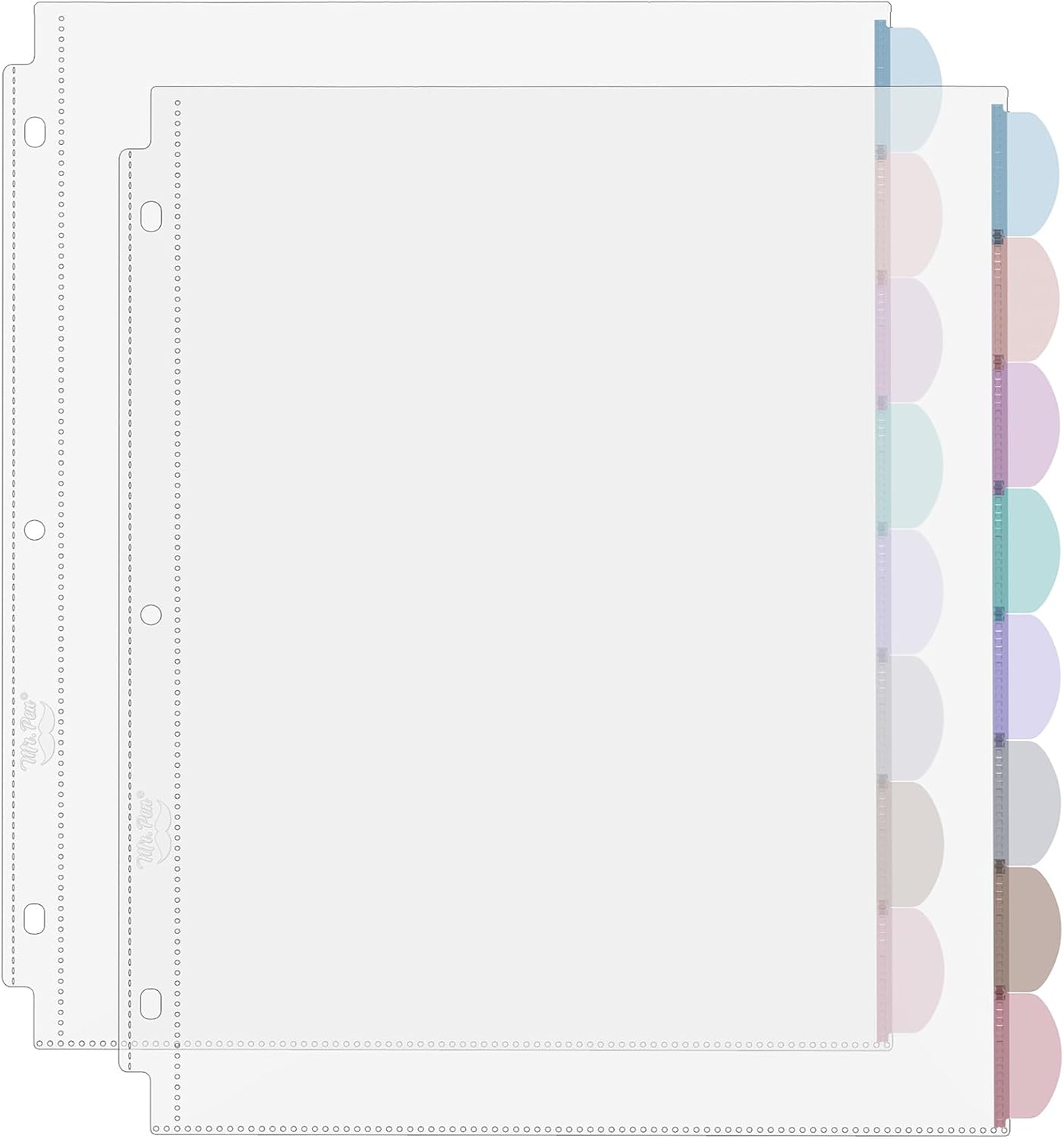 Tab Divider A4 - A4 투명 파일 보호대(탭 포함), 8탭,