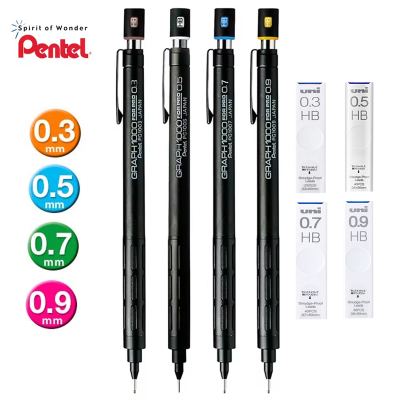Mechanical Pencil 0.3 - PRO Black 샤프 펜슬용 Pentel PG1000