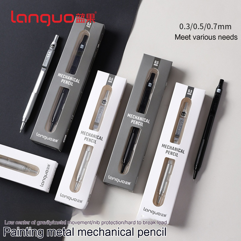 Mechanical Pencil 0.3 - 랑궈 자동 기계식 연필, 지우개 포함,