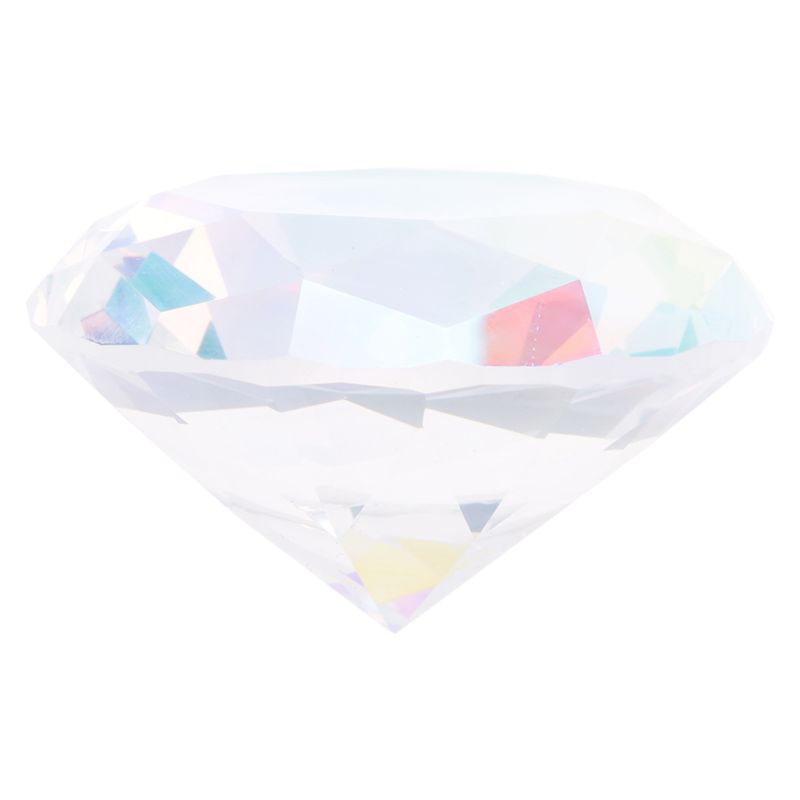 Paper Weight Crystal - AT84-60Mm 크리스탈 다이아몬드 페이퍼웨이트 장식용 레인보우