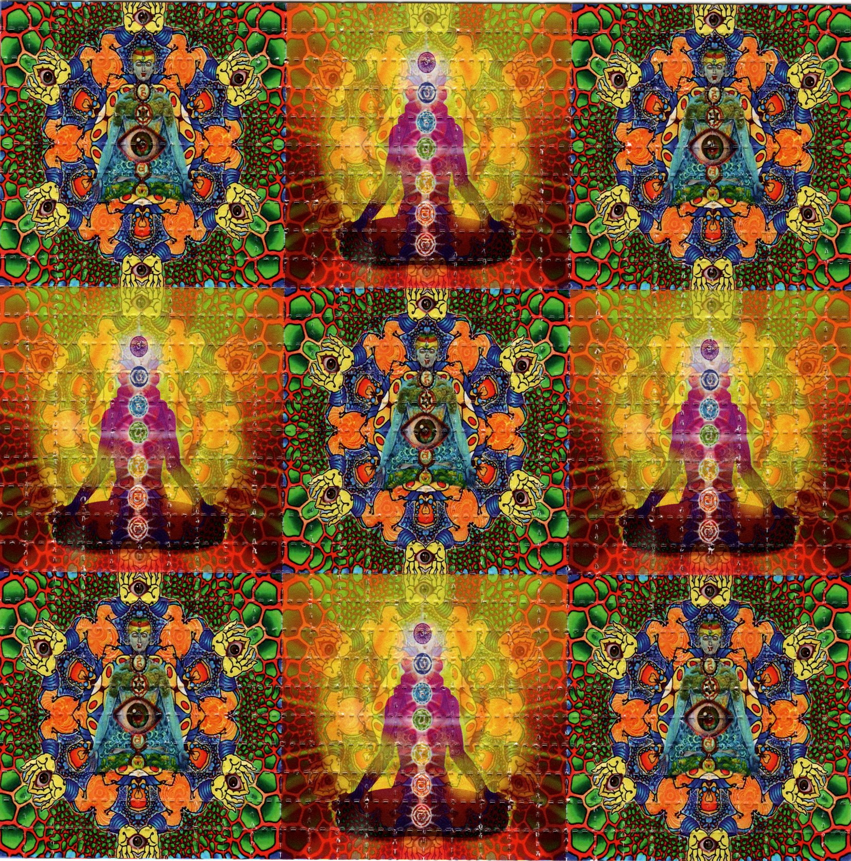 Ink Blotter Paper - 차크라 Psychedelic LSD Acid Blotter 아트