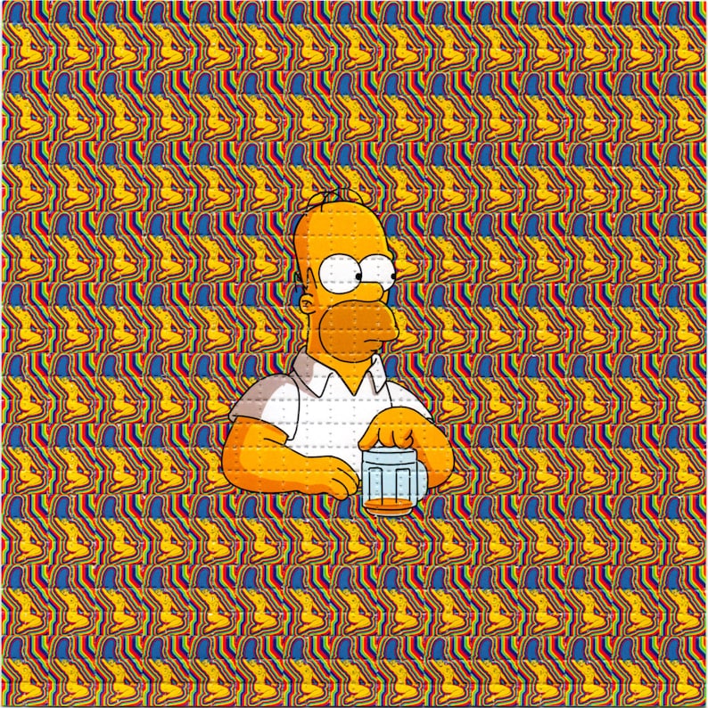 Ink Blotter Paper - Naked Marge Psychedelic LSD/산성 무료 Blotter