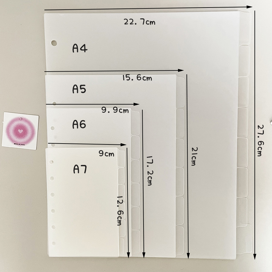 Binder A4 Lever - A4/A5/A6/A7 링 분리기 페이지 6/8 시트