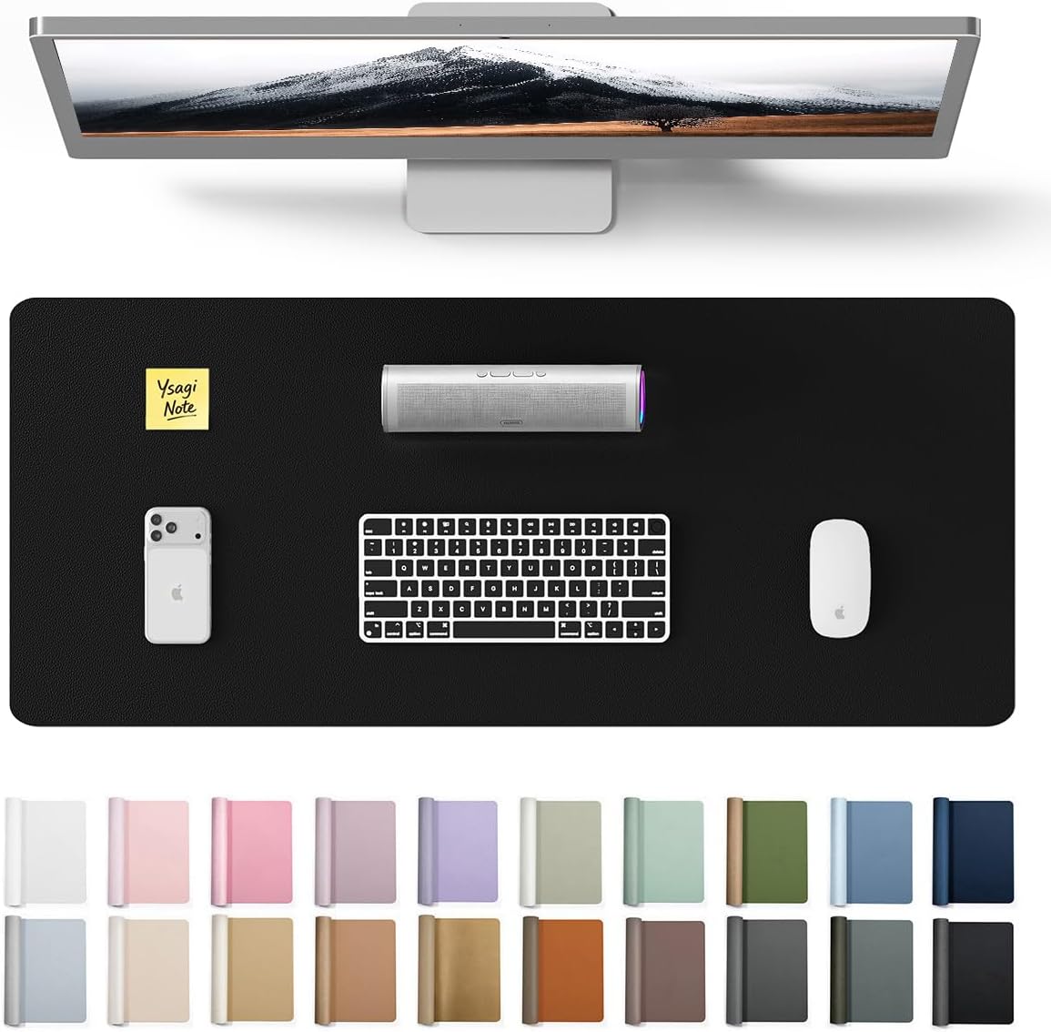 Leather Desk Pad - 대형 가죽 데스크 패드 보호대 23.6x13.8인치,