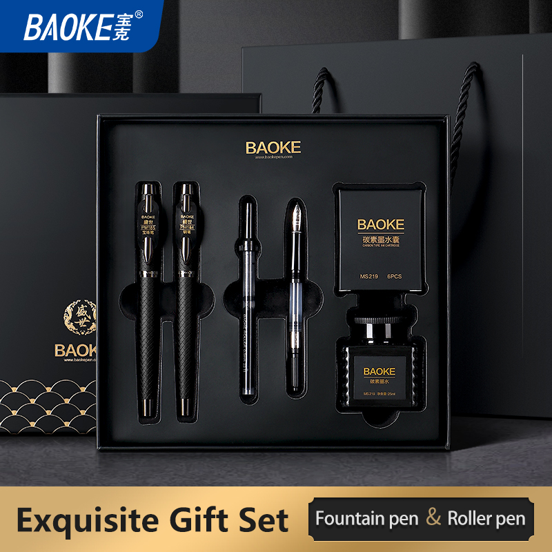 Fountain Pen Bottled Ink - BAOKE T18/T19/T20 블랙 그레이 만년필 선물