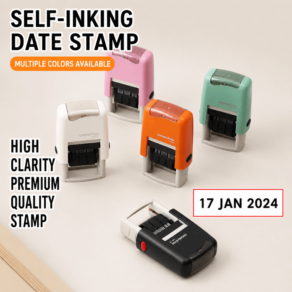 Rubber Date Stamp - 자동 잉크 리턴 날-월-연 데이터 스탬프
