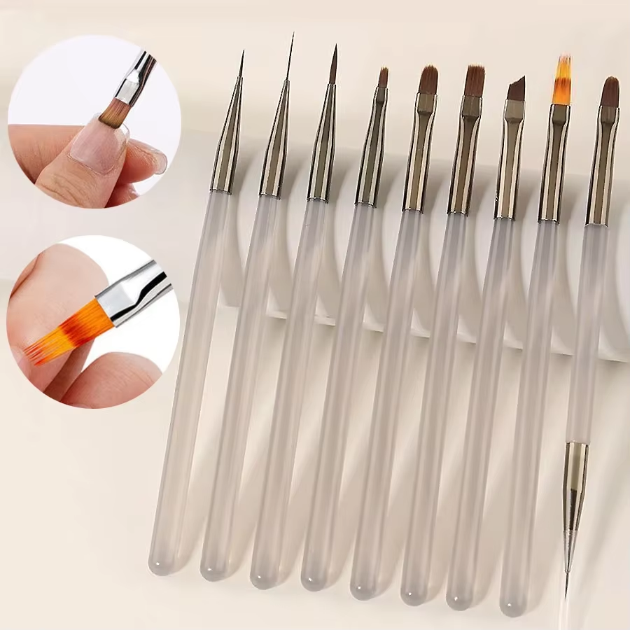 Gel Refill Pack - LINMANDA 9팩 그레이 네일 아트 브러쉬