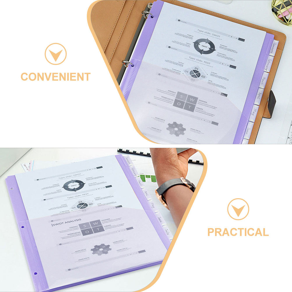 2세트 A4 PP 플라스틱 바인더 디바이더(3홀 포켓  - Tab Divider A4 리뷰 및 가격