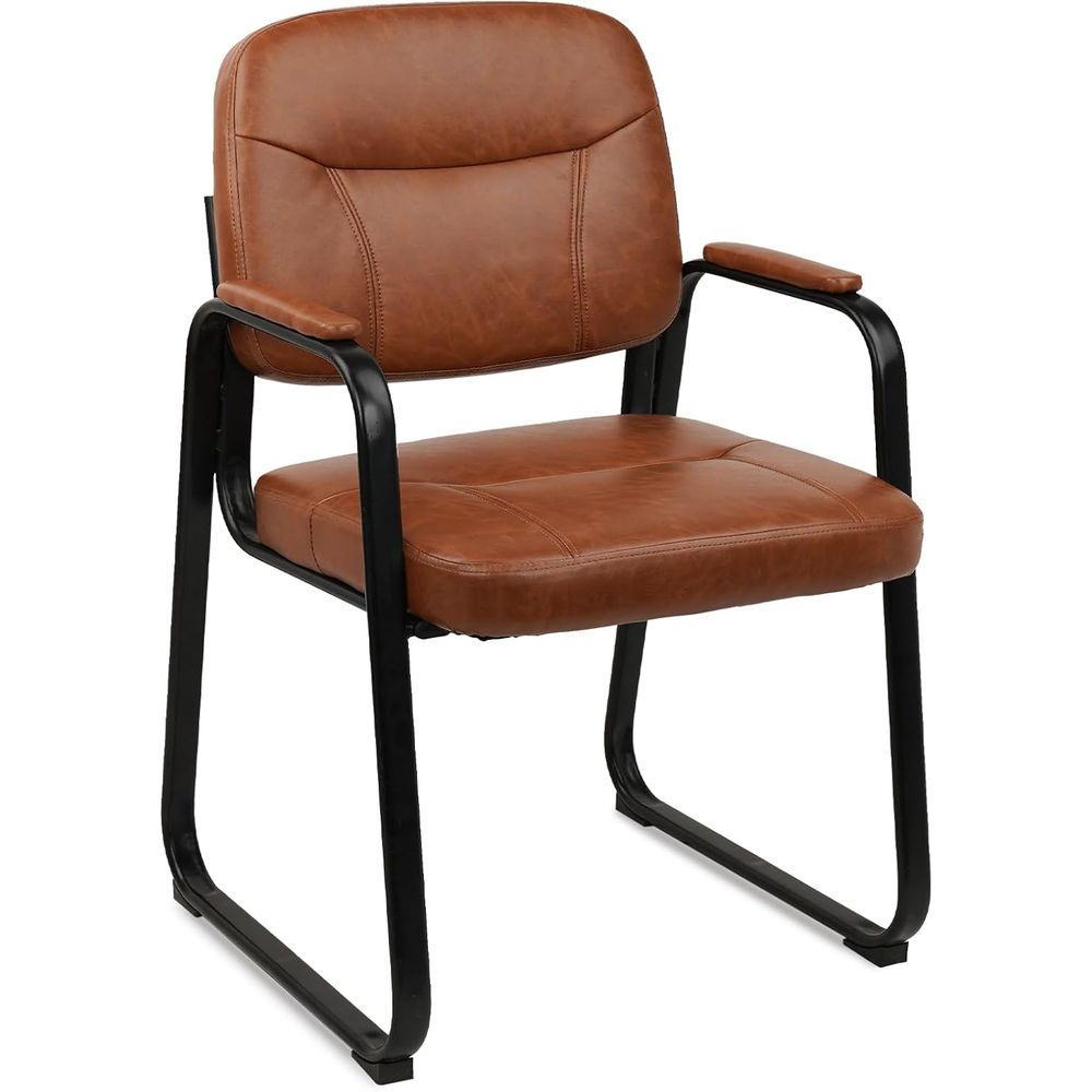 바퀴 없는 대기용 의자, 패딩 처리된 팔걸이가 있는 가 - Leather Desk Pad 리뷰 및 가격