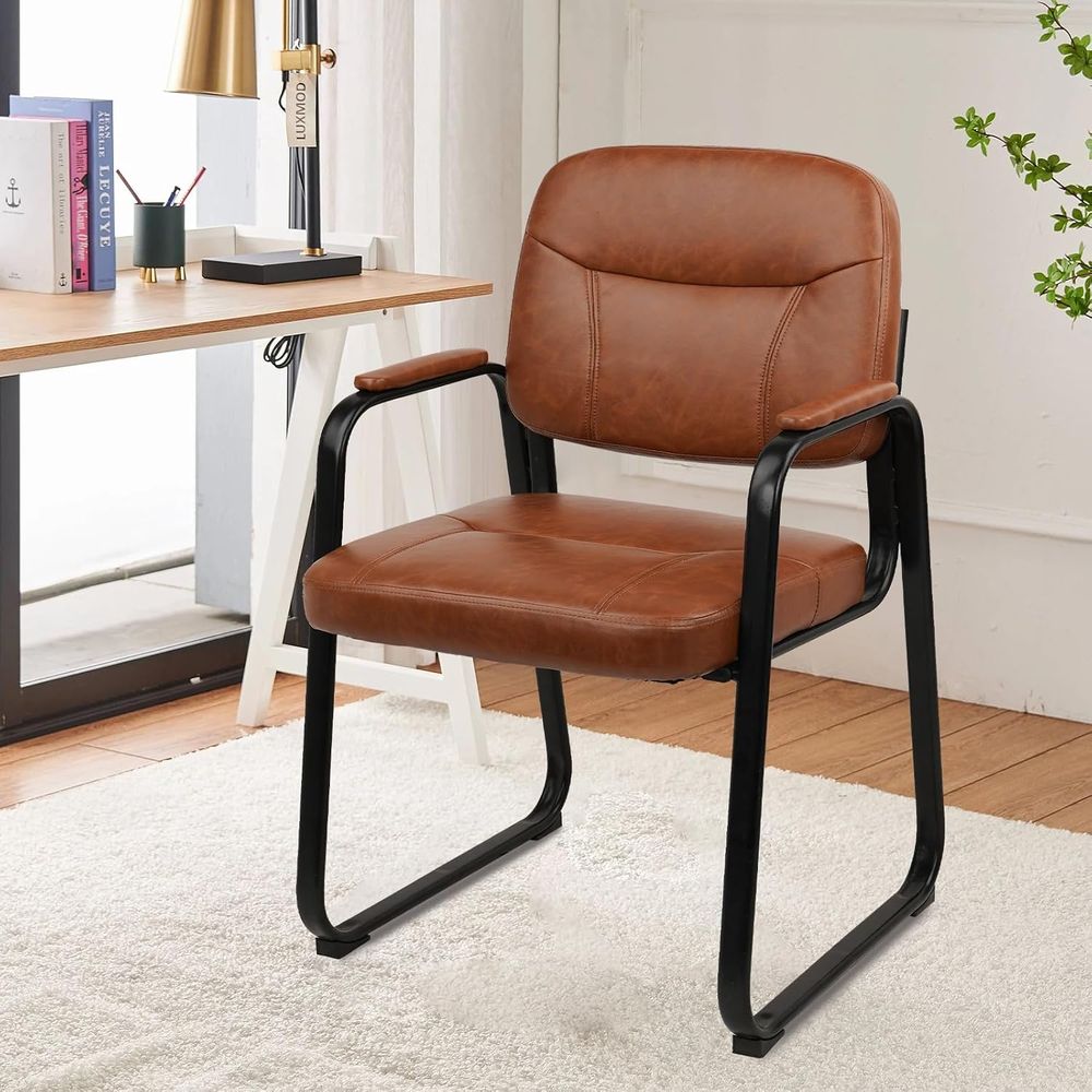 바퀴 없는 대기용 의자, 패딩 처리된 팔걸이가 있는 가 - Leather Desk Pad 리뷰 및 가격