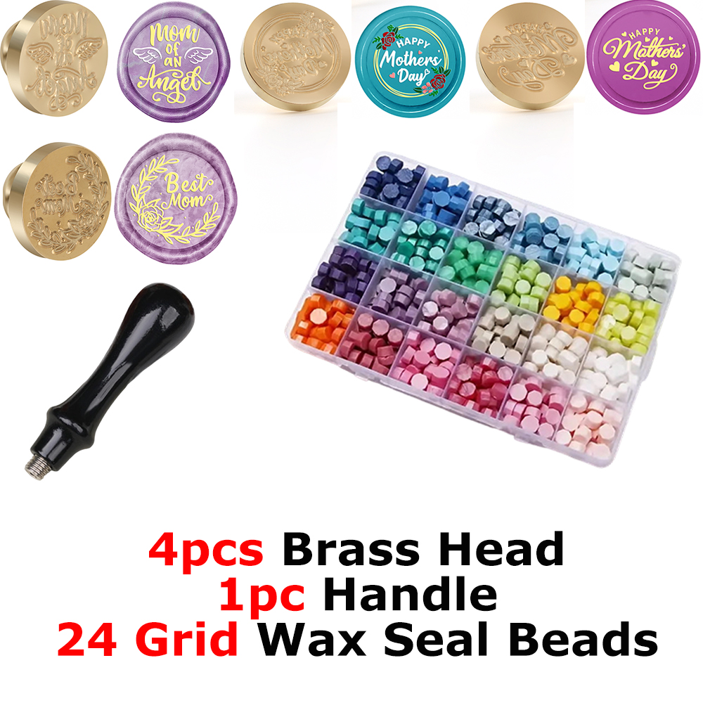어머니날 축하 왁스 씰 스탬프 세트 키트, 손잡이가 있 - Wax Seal Stamp Set 리뷰 및 가격