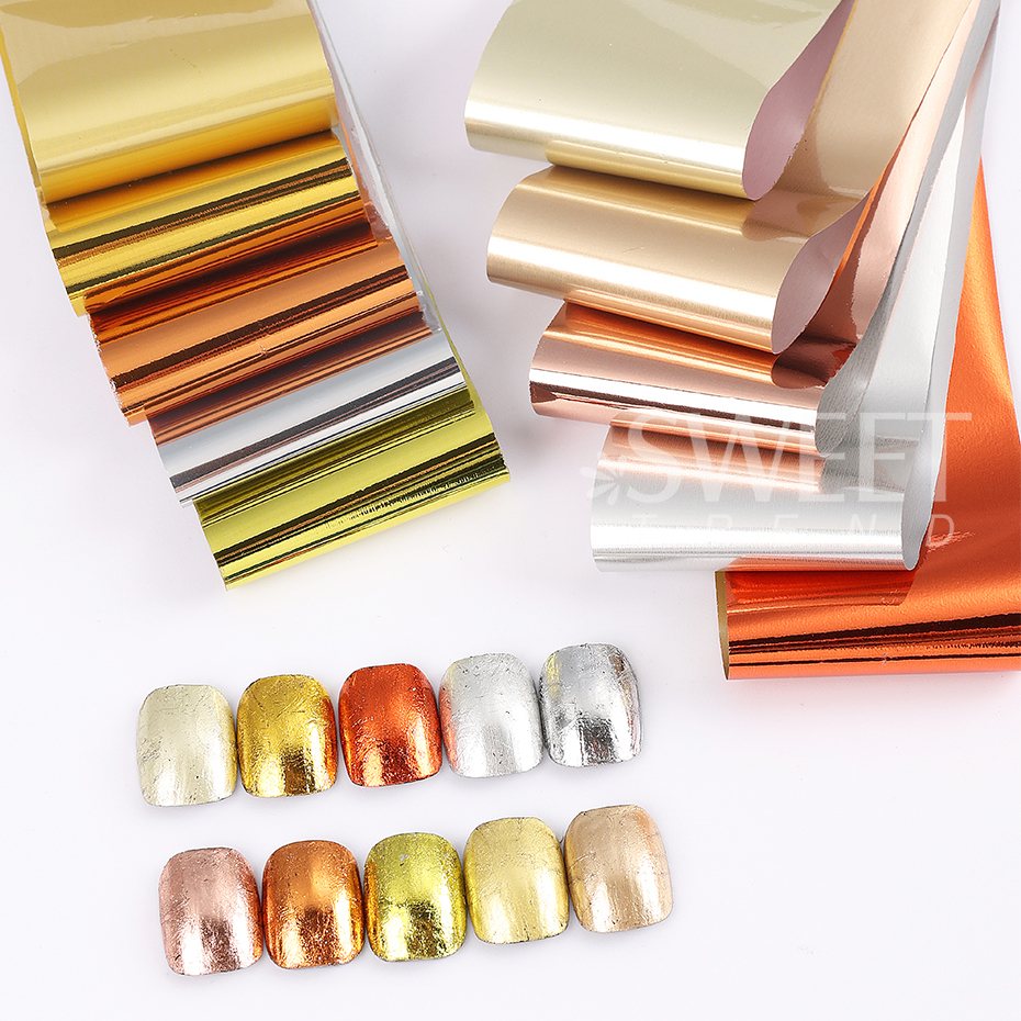 10pcs 금속 네일 전송 포일 거울 골드 실버 보라색 - Gel Refill Pack 리뷰 및 가격