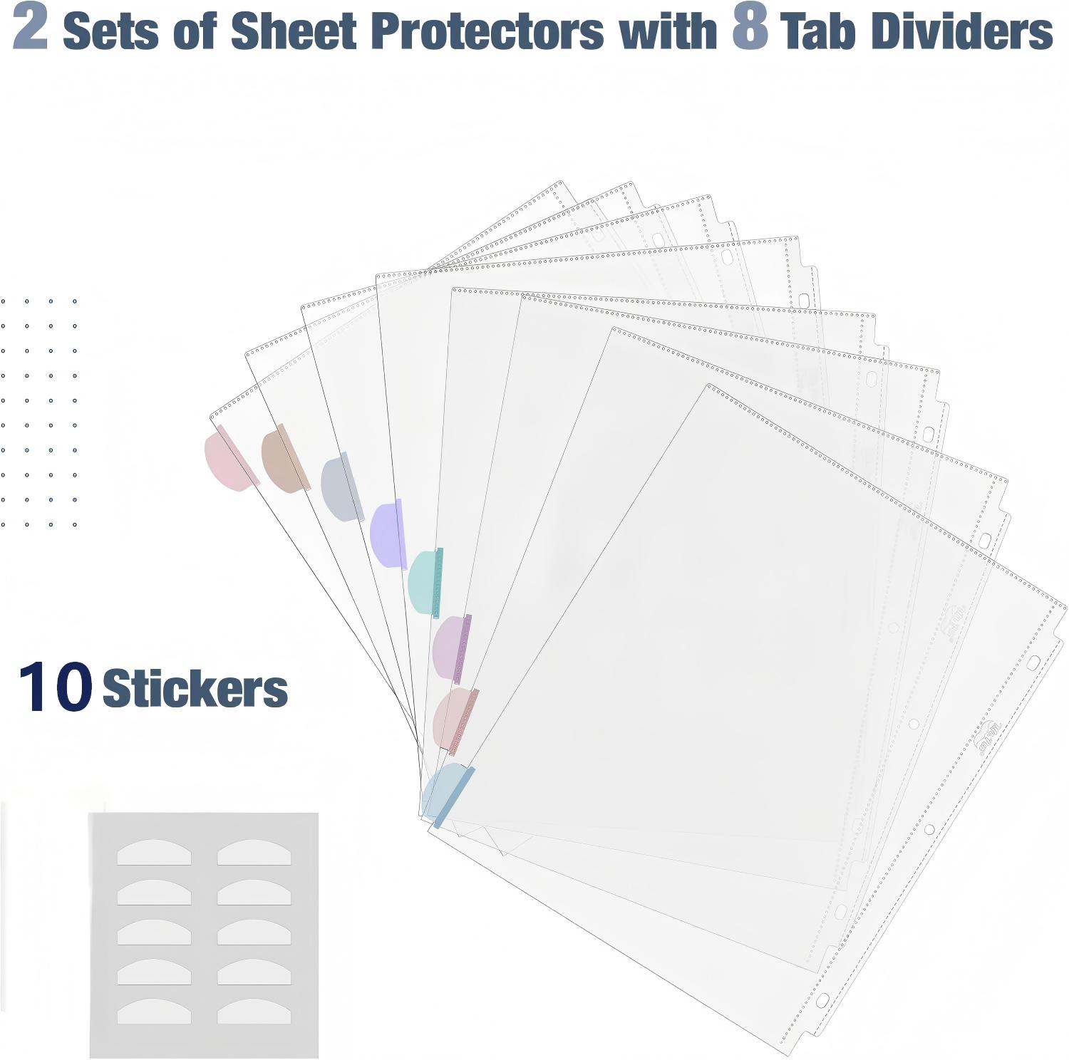 A4 투명 파일 보호대(탭 포함), 8탭, 2세트, 3 - Tab Divider A4 리뷰 및 가격