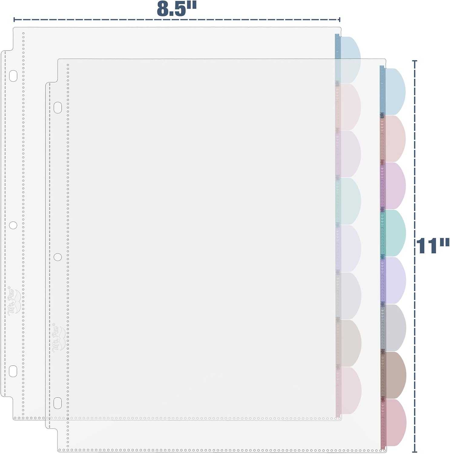 A4 투명 파일 보호대(탭 포함), 8탭, 2세트, 3 - Tab Divider A4 리뷰 및 가격