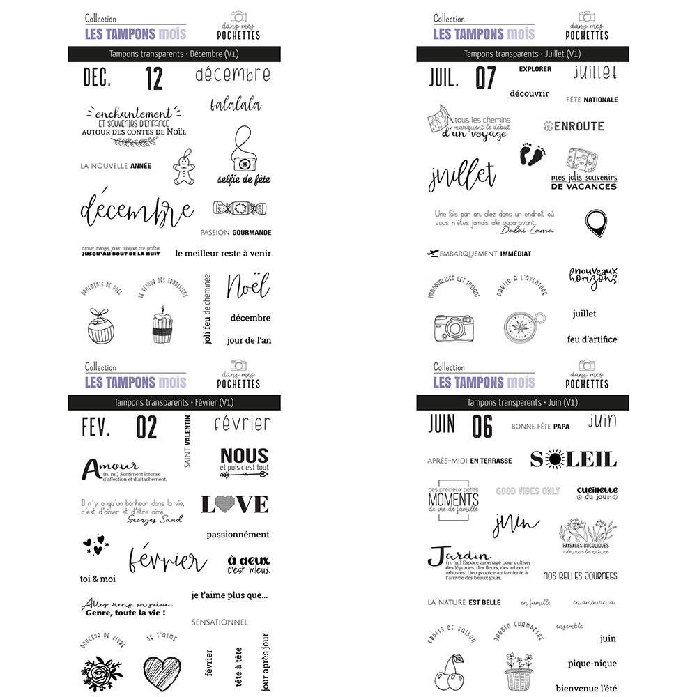 프랑스 달별 테마 클리어 스탬프 세트, 12개월 날짜/ - Rubber Date Stamp 리뷰 및 가격