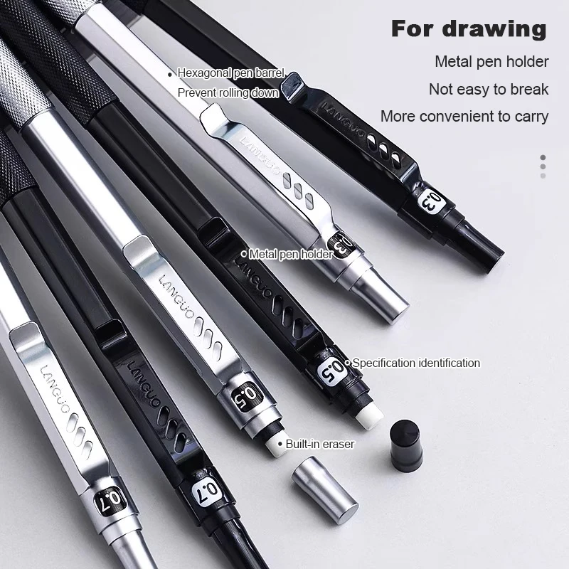 저중심 금속 기계식 연필 세트 0.3-0.7mm 리드  - Mechanical Pencil 0.3 리뷰 및 가격