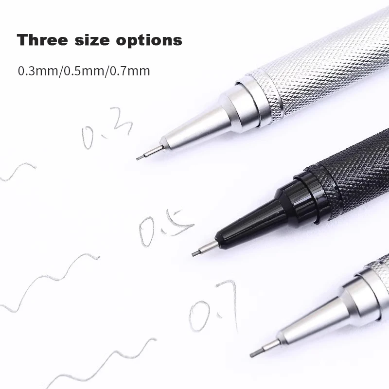 저중심 금속 기계식 연필 세트 0.3-0.7mm 리드  - Mechanical Pencil 0.3 리뷰 및 가격