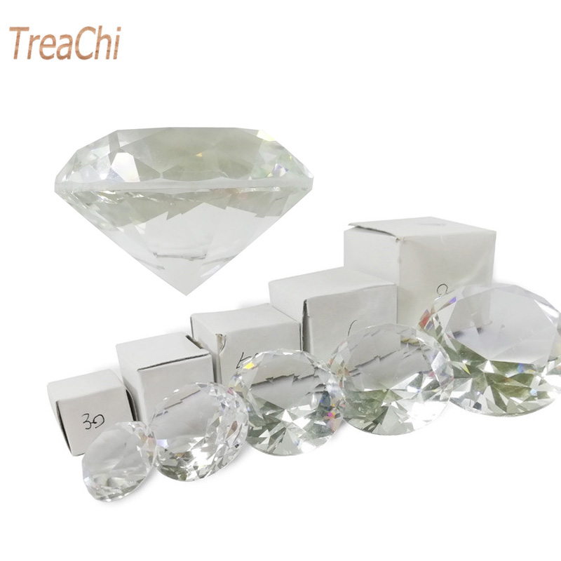 맑은 문진 면처리된 컷 유리 거대한 다이아몬드 주얼리  - Paper Weight Crystal 리뷰 및 가격