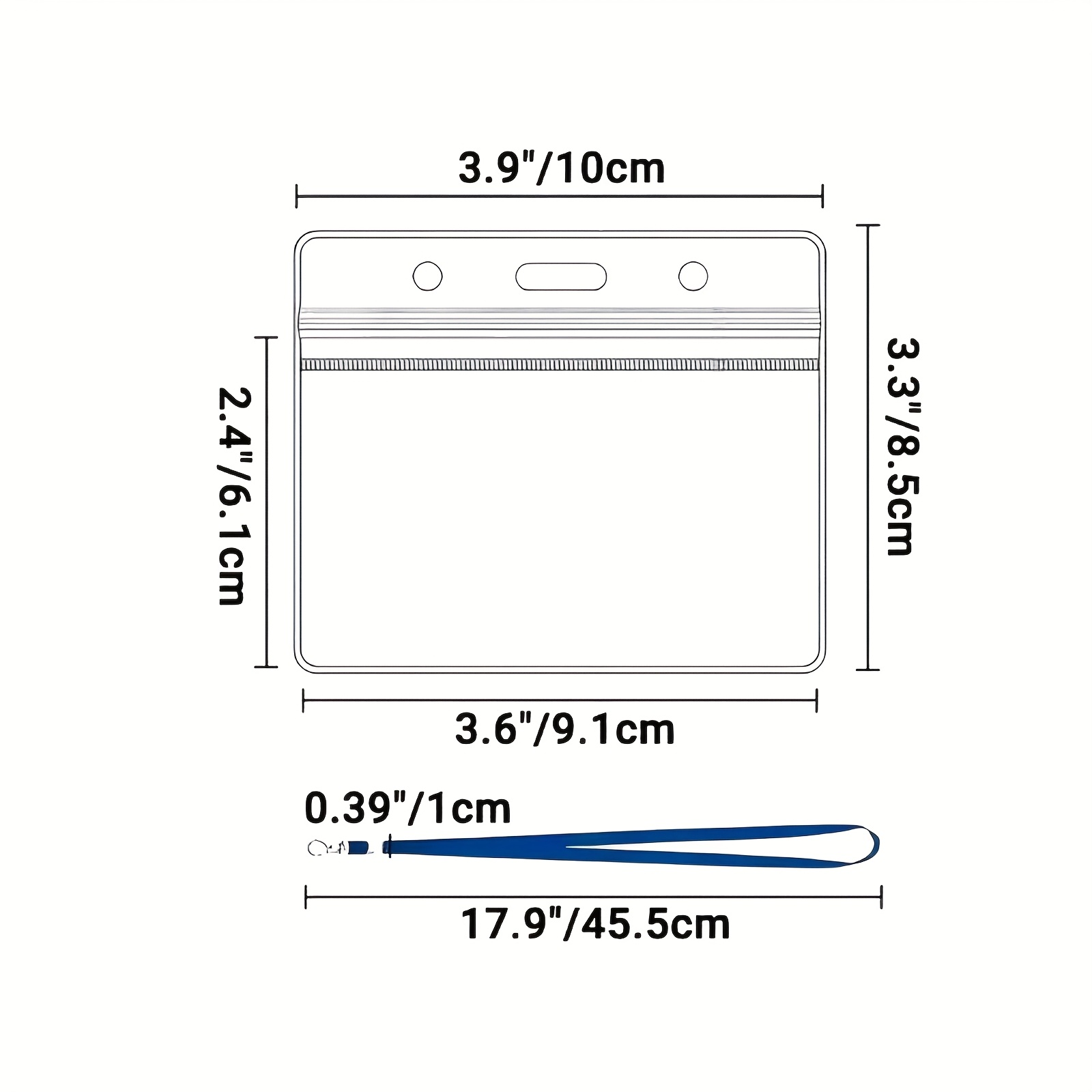 끈이 달린 투명 PVC ID 카드 홀더 10세트 - 사 - Index Card Holder 리뷰 및 가격
