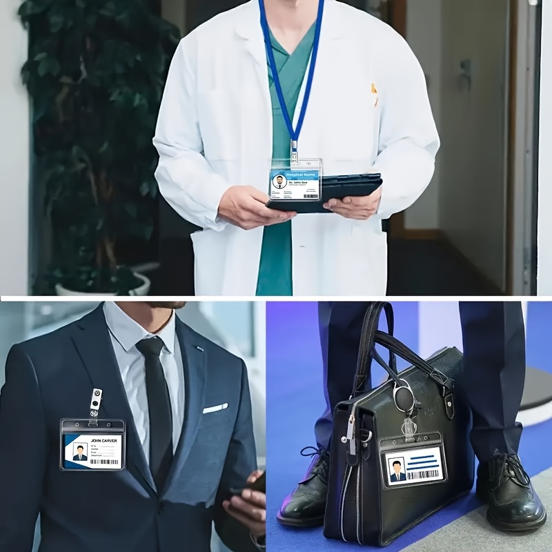 끈이 달린 투명 PVC ID 카드 홀더 10세트 - 사 - Index Card Holder 리뷰 및 가격