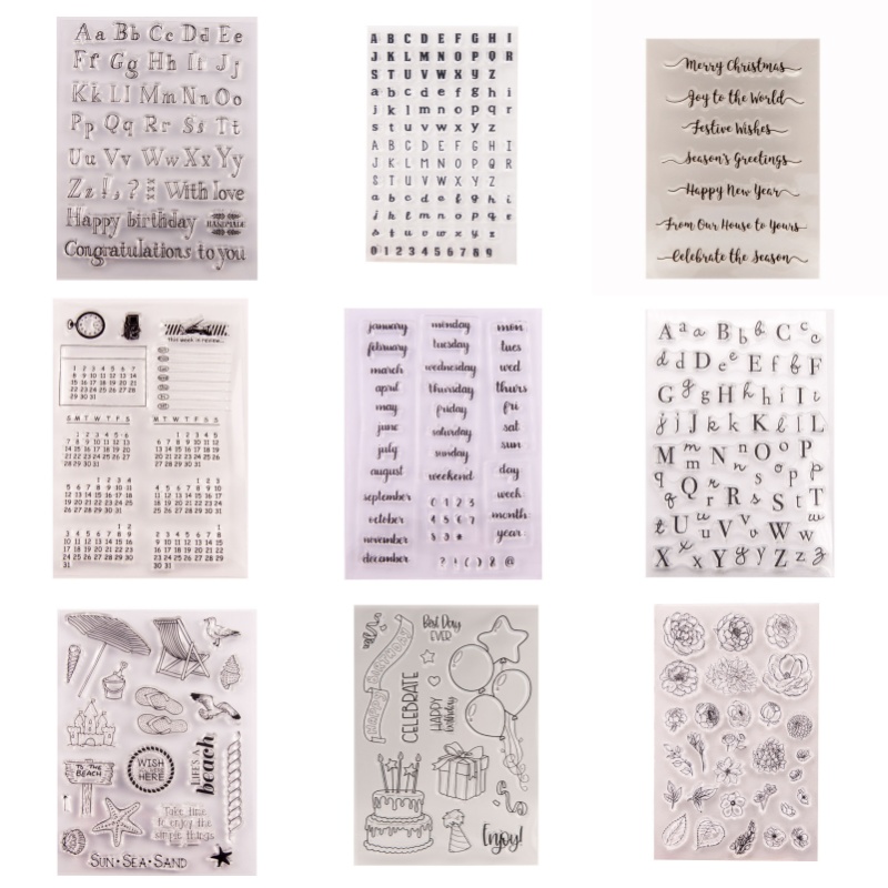날짜, 주, 월, 숫자, 기호, 고무 클리어 스탬프,  - Rubber Date Stamp 리뷰 및 가격