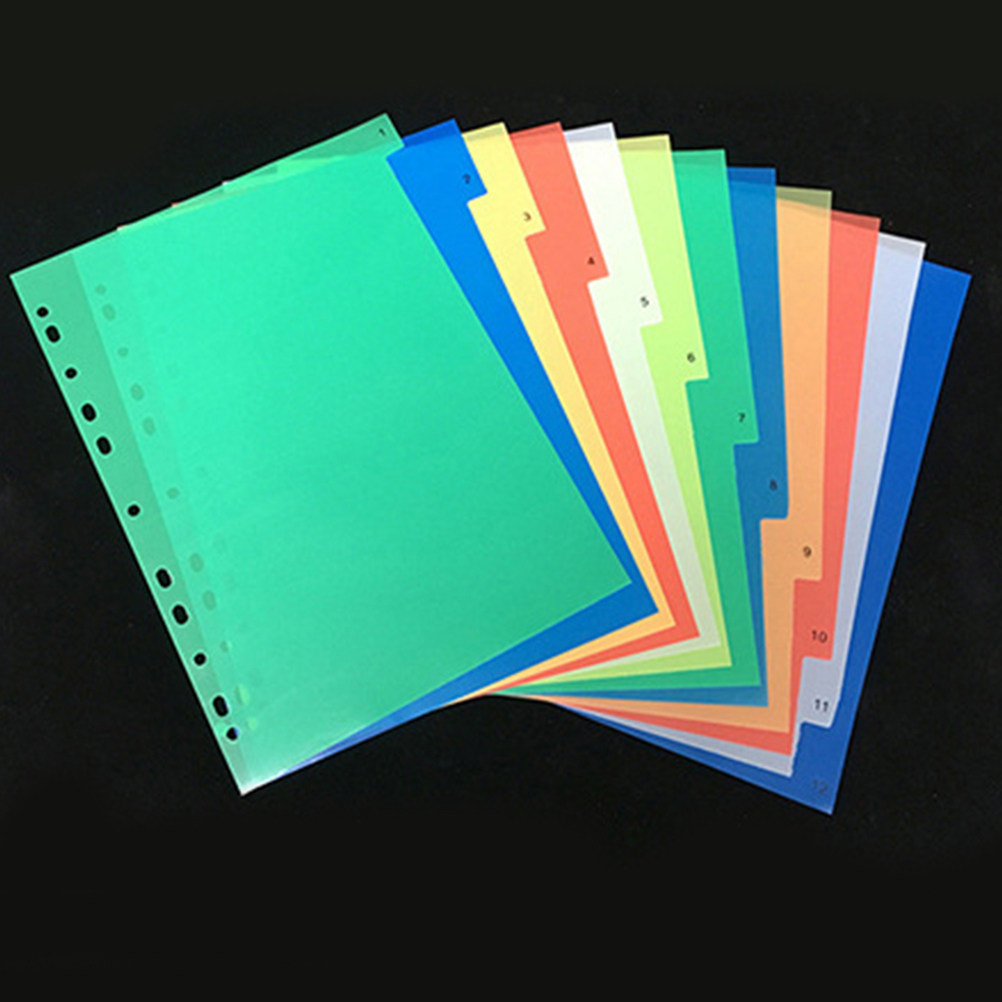 40Pcs A4 밝은 색상의 색상 인덱스 탭 디바이더  - Tab Divider A4 리뷰 및 가격