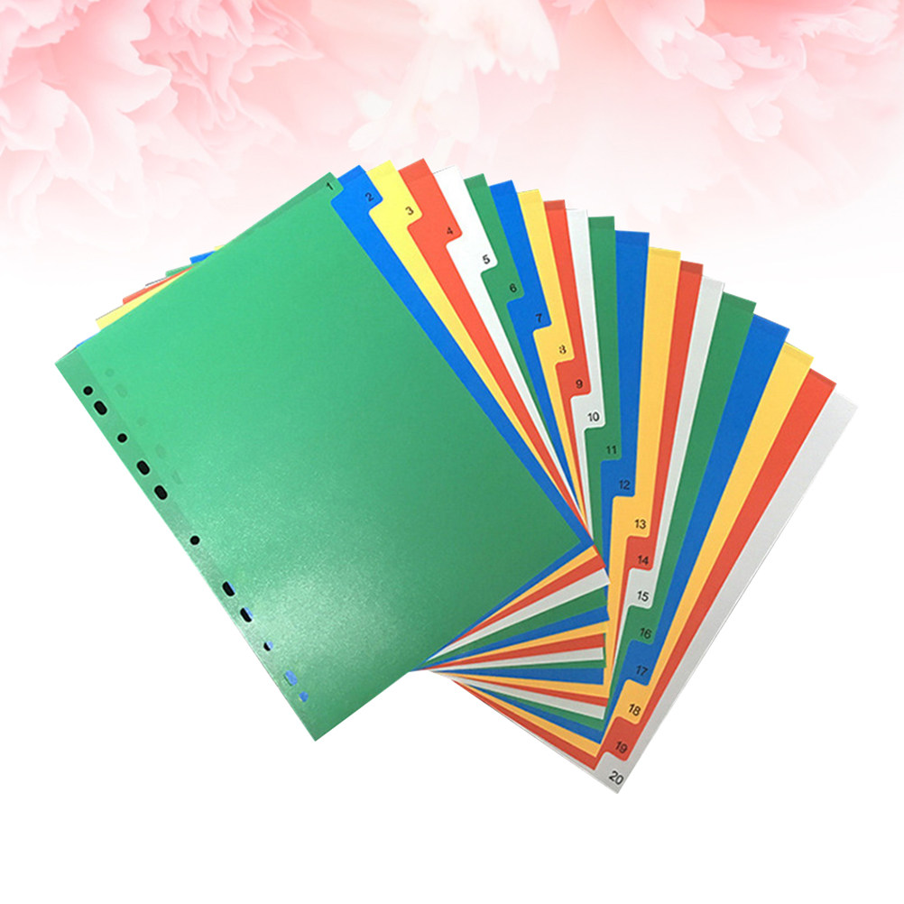40Pcs A4 밝은 색상의 색상 인덱스 탭 디바이더  - Tab Divider A4 리뷰 및 가격