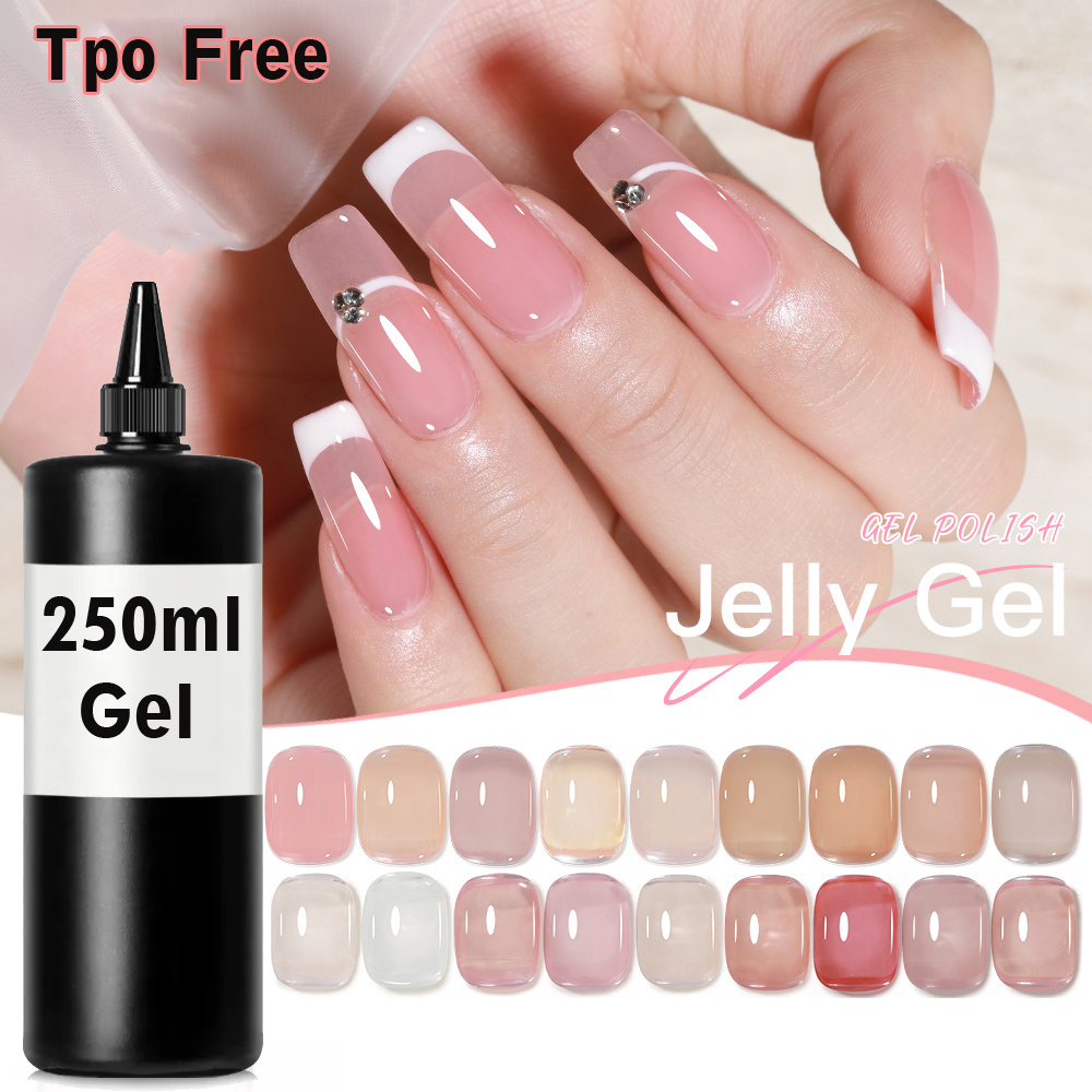250ml 밀키 화이트 젤리 핑크 젤 네일 폴리쉬 리필 - Gel Refill Pack 리뷰 및 가격