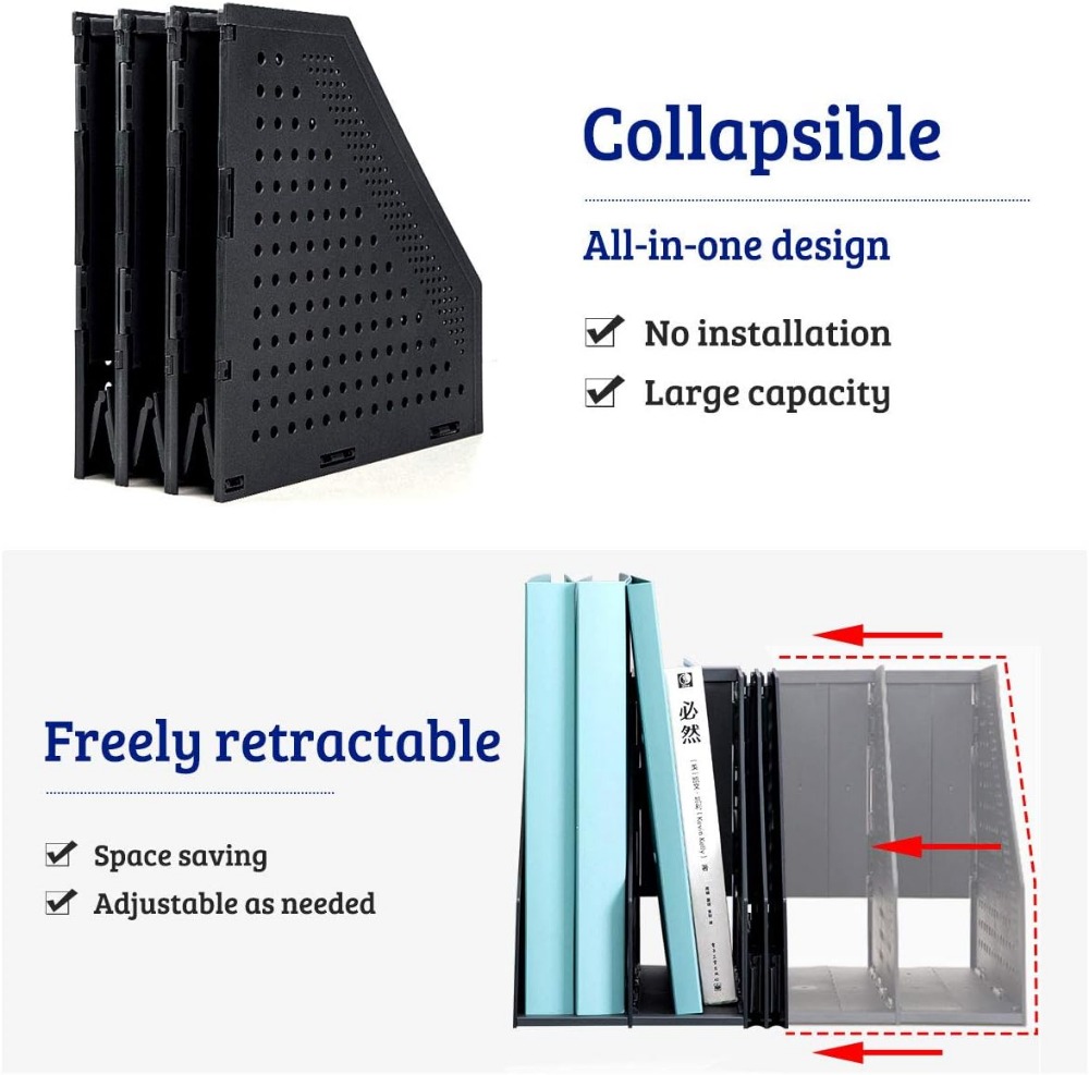접이식 잡지꽂이 플라스틱 데스크탑 4칸 파일랙 정리함  - Magazine Holder Rack 리뷰 및 가격
