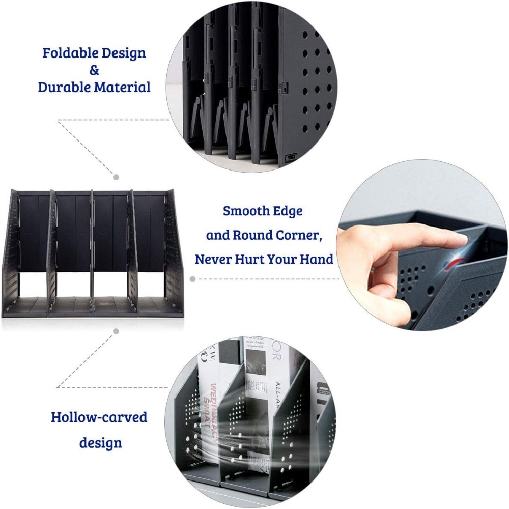 접이식 잡지꽂이 플라스틱 데스크탑 4칸 파일랙 정리함  - Magazine Holder Rack 리뷰 및 가격