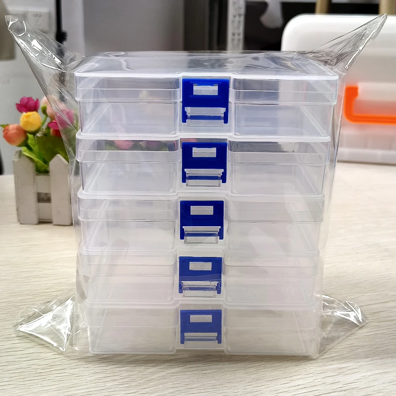 5개의 투명 플라스틱 보관함은 작은 물건, 작은 장난감 - Card Index Box 리뷰 및 가격