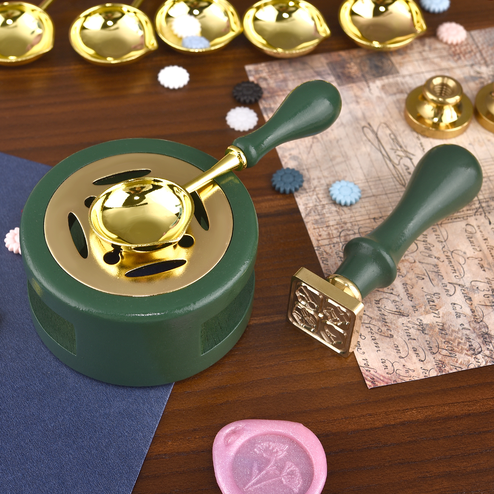 2/3개 세트 레트로 밀랍 봉인용 가마 스토브 냄비 나 - Wax Seal Stamp Set 리뷰 및 가격