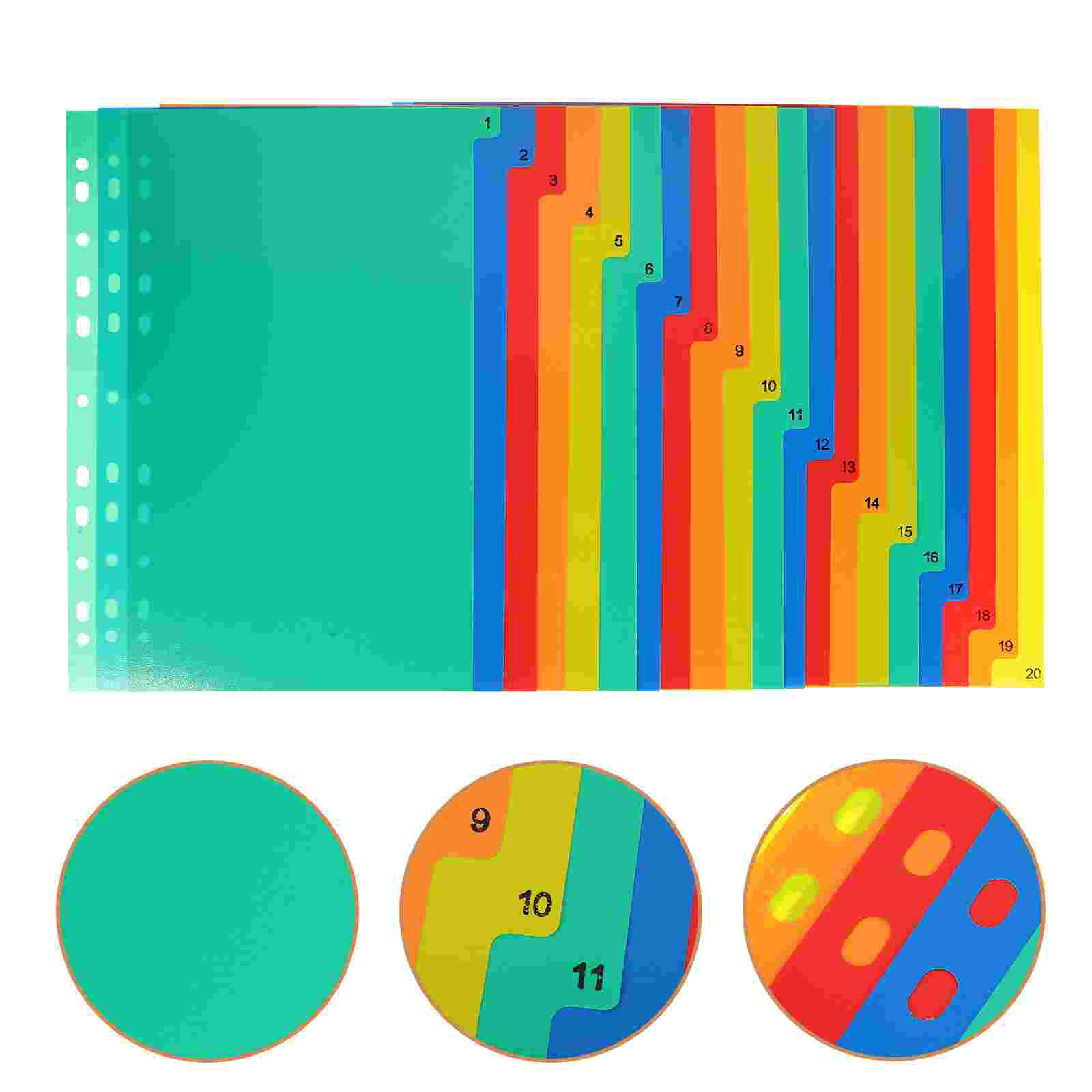 20 Pcs A4 분리 된 루스 리프 메모장 디바이더  - Tab Divider A4 리뷰 및 가격
