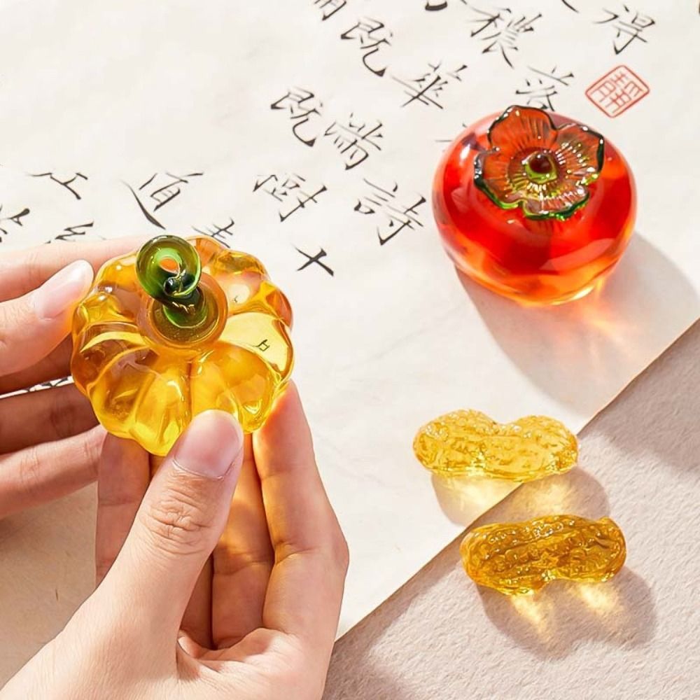 전문 크리스탈 유리 문진 전통 쓰기 호박 감 문진 아티 - Paper Weight Crystal 리뷰 및 가격