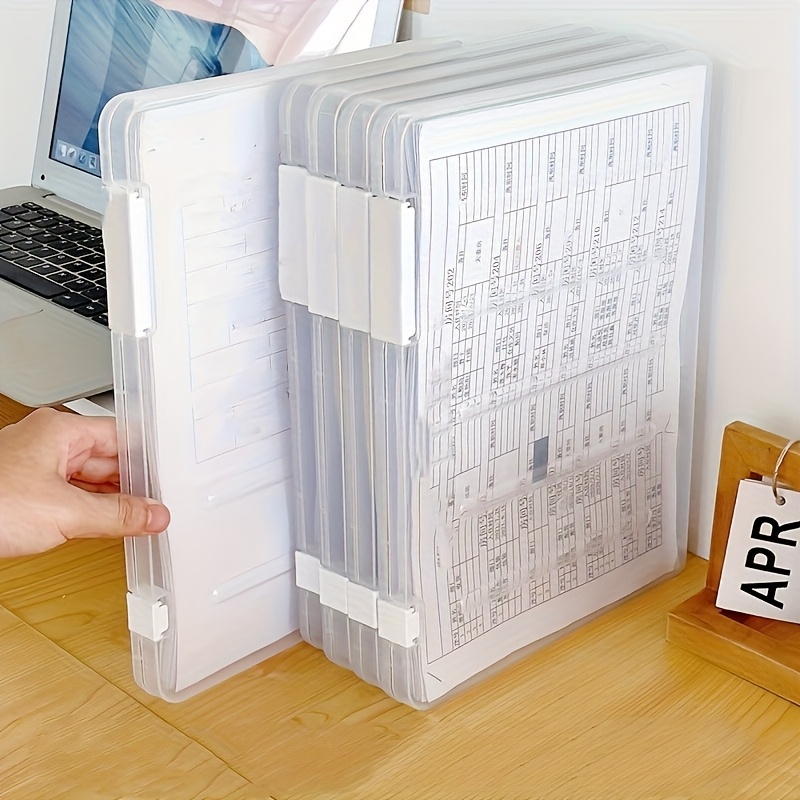 5pcs A4 파일 보관 상자 세트 투명 더블 스냅 아 - Archive Box Set 리뷰 및 가격