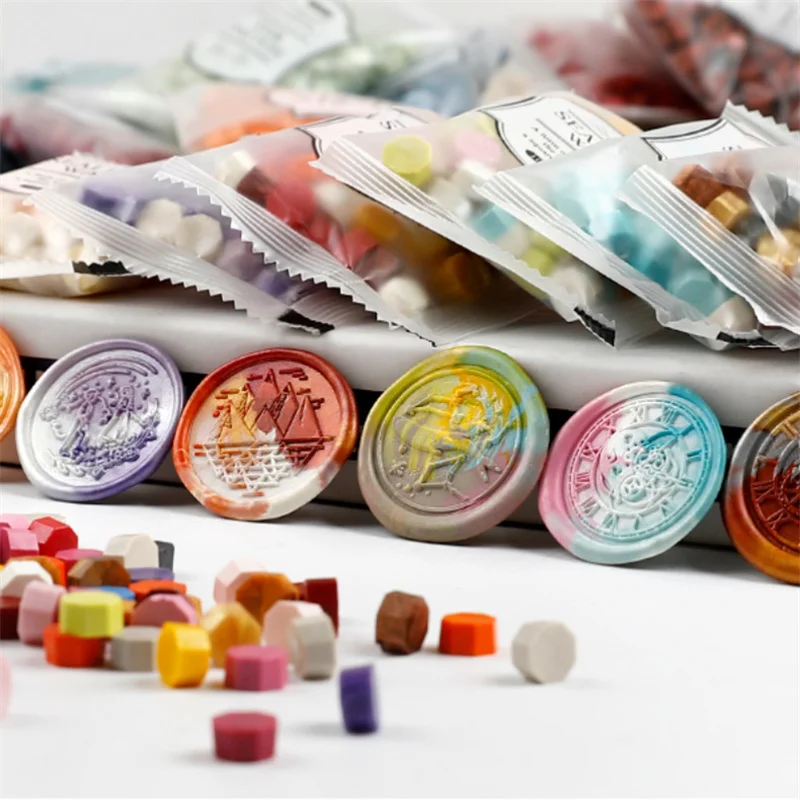 200 개/가방 옥타곤 혼합 색상 씰링 왁스 비즈 인감 - Wax Seal Stamp Set 리뷰 및 가격