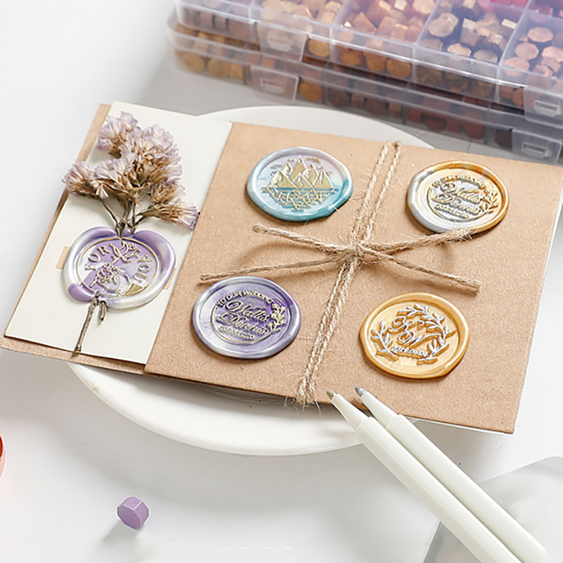 20개/세트 왁스 씰 스탬프 세트 (왁스 펠릿, 왁스  - Wax Seal Stamp Set 리뷰 및 가격