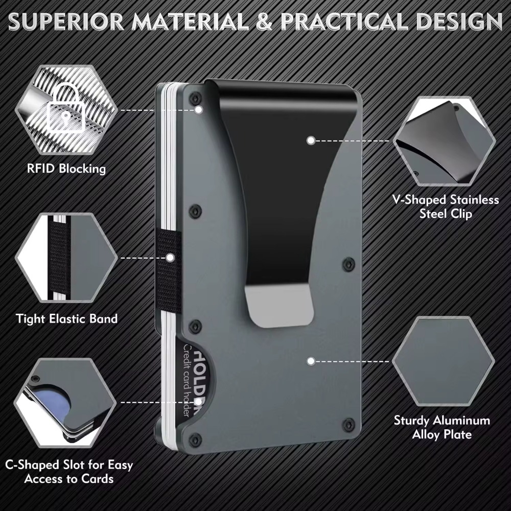 알루미늄 합금 RFID 차단 카드 홀더 초슬림 도난 방 - Index Card Holder 리뷰 및 가격