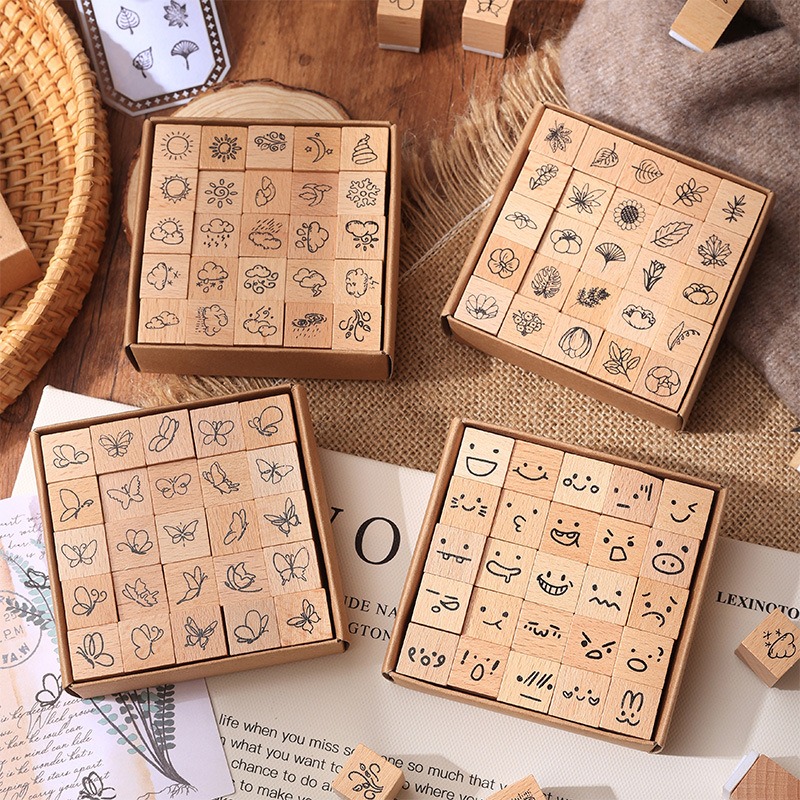귀여운 나비 날씨 기호 나무 스탬프 스크랩북킹 DIY  - Rubber Date Stamp 리뷰 및 가격