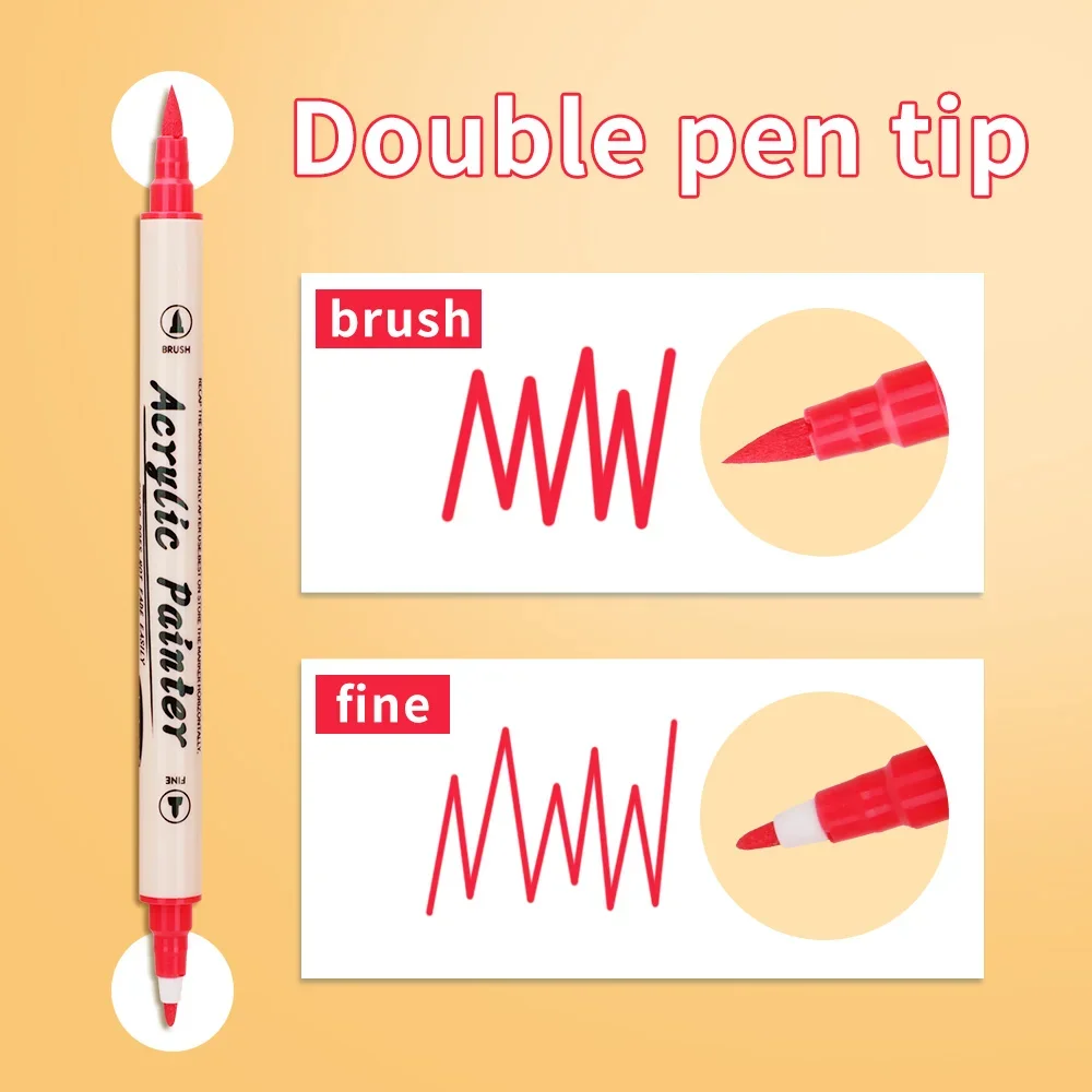 12-36 색상 아크릴 페인트 마커 펜 브러시 듀얼 팁 - Correction Pen Fine 리뷰 및 가격