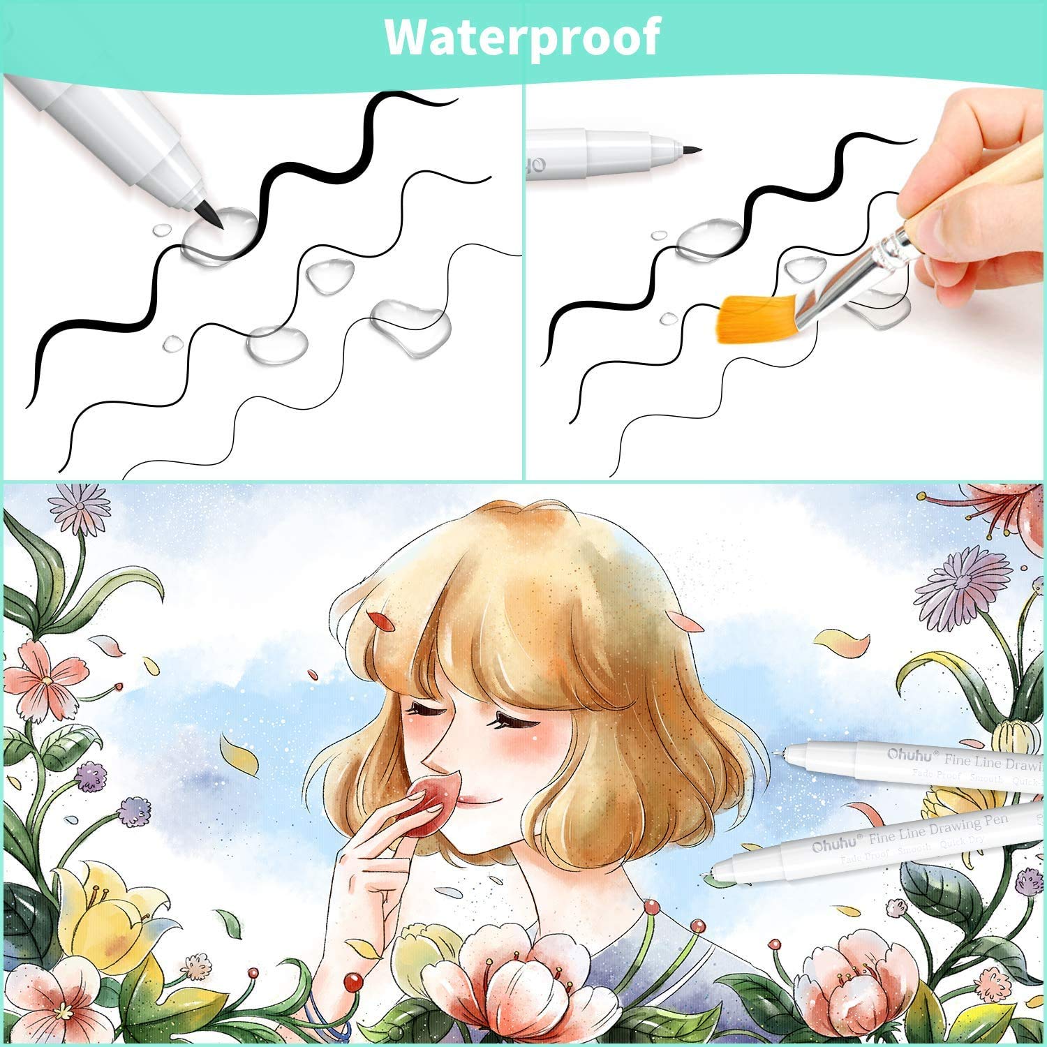 Ohuhu 마이크로 펜 Fineliner 드로잉 펜 8 - Correction Pen Fine 리뷰 및 가격
